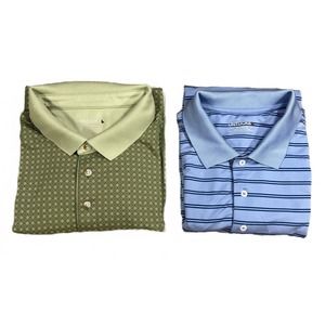 Lot Of 2 UNTUCKit Polo Shirt Men’s XXL 2XL Green Blue Stripes Golf Performance